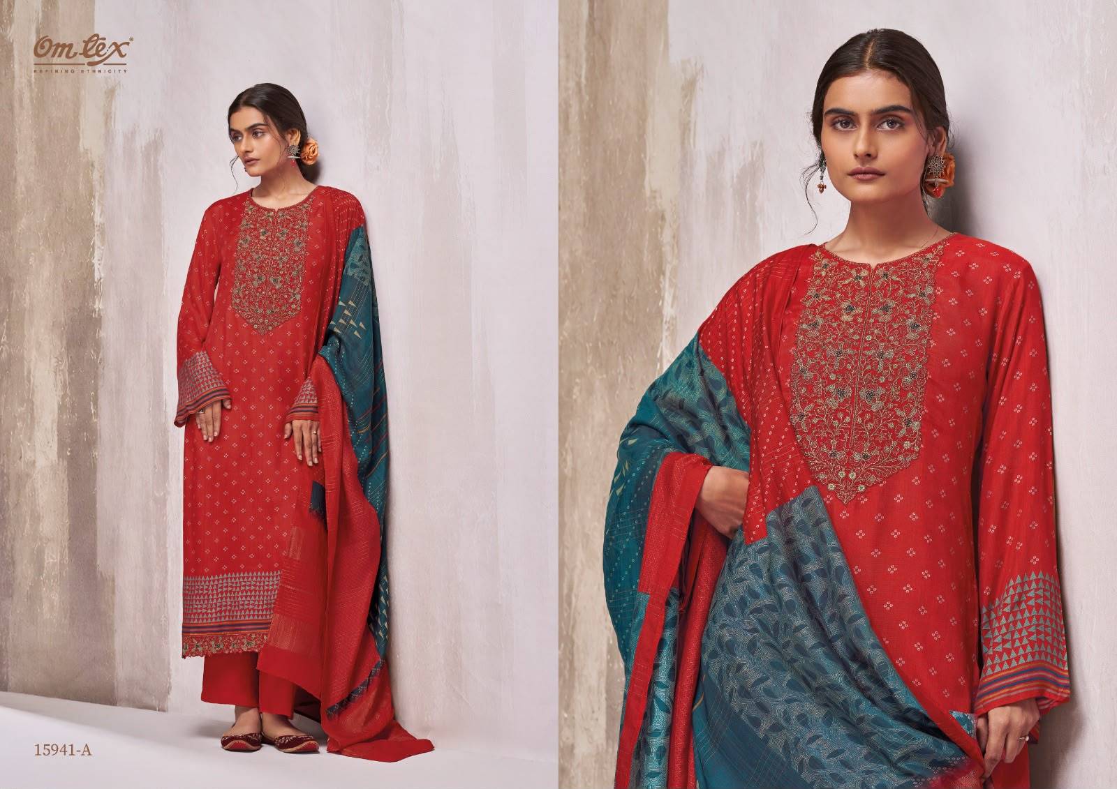 GINEVRA By Om Tex 15941 Series Beautiful Festive Suits Stylish Colorful Fancy Casual Wear & Ethnic Wear Muslin Silk Dresses At Wholesale Price
